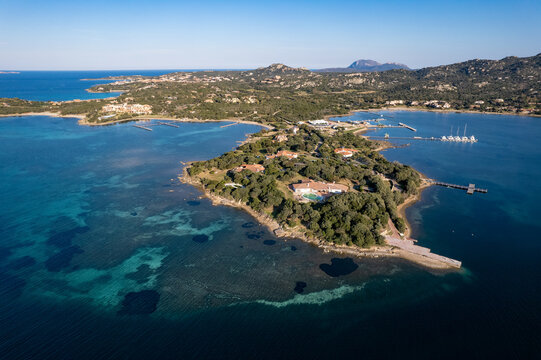 Sardegna: veduta aerea di Punta Asfodeli, nei pressi di Olbia.