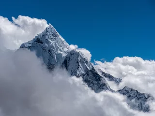 Tuinposter Ama Dablam berg Ama Dablam, Khumbu-vallei, nationaal park Sagarmatha, Everest-gebied, Nepal, volgen manier om Everest op te zetten