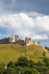 Fototapeta na wymiar Ruins of Branc castle near Myjava, Slovakia