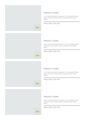 Product line sheet templates.