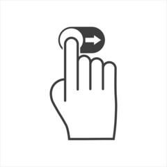 Simple gesture line icon. Stroke pictogram. Vector illustration isolated on a white background.