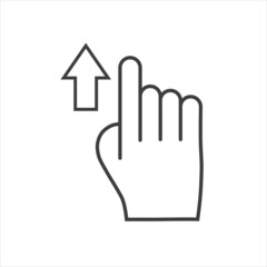 Obraz premium swipe icon on white background. EPS 10. Vector