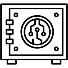 Vault icon, DeFi related vector illustration