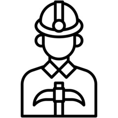 Miner icon, DeFi related vector illustration