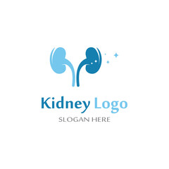 Kidney health and kidney care logo using icon design concept vector illustration