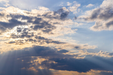Beautiful sky with cloud before sunset
