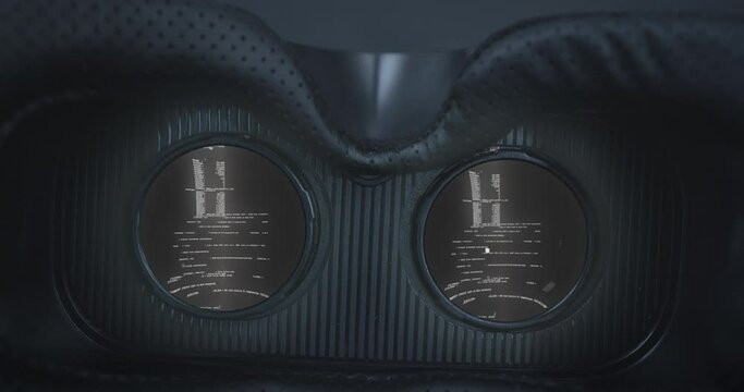 Program started on futuristic VR AR Glasses brings user into digital internet world with HUD and virtual reality elements
