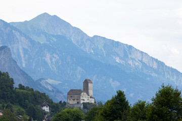 Fototapeta na wymiar Sargans Castle, Canton of St. Gallen, Switzerland