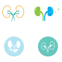 Obraz premium Kidney health and kidney care logo using icon design concept vector illustration