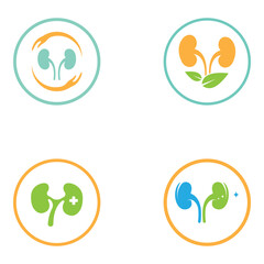 Kidney health and kidney care logo using icon design concept vector illustration