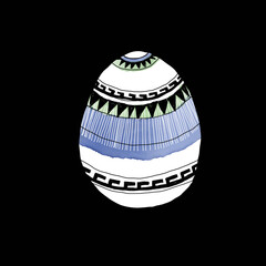 Colored and Painted Easter Egg - Happy Holidays