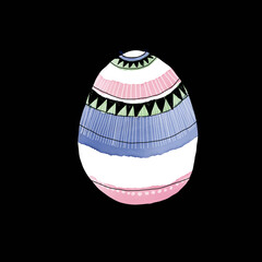 Colored and Painted Easter Egg - Happy Holidays