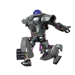 Fototapeta premium giant robot is jumping