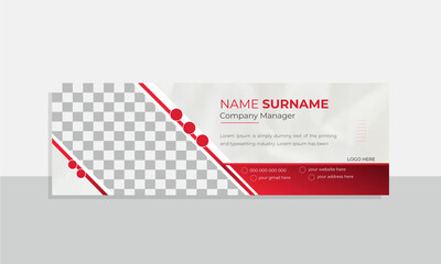 modern creative email signature design template for business. corporate email signature design . email signature template in vector.