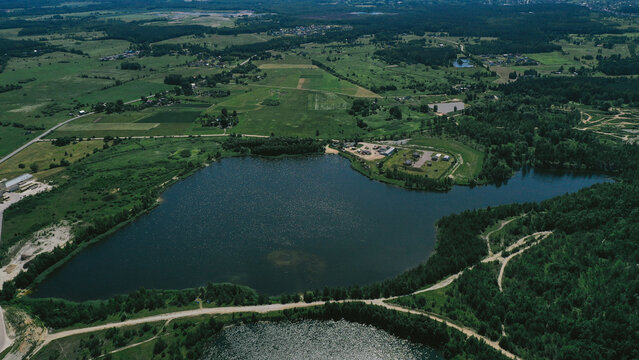Aerial view of lake © racool_studio