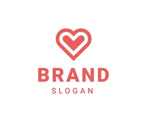 Heart logo design. Love vector icon