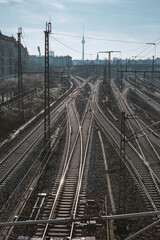 Fototapeta na wymiar railway system in Berlin