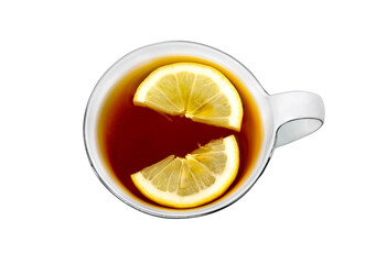 Tea with lemon slice