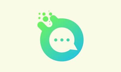 tech message logo with gradient color