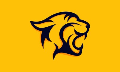 tiger simple logo with shadow