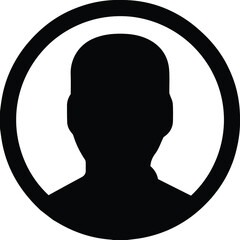 man head Sign icon design. Monochrome icon. people icon design. User icon in flat style. Human avatar Flat style