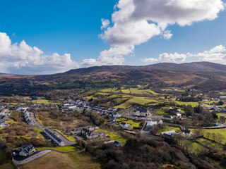 Fototapeta na wymiar Aerial view of Ardara in County Donegal - Ireland