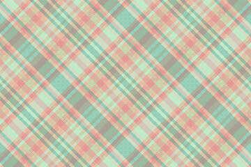 Seamless tartan plaid pattern with texture and pastel color.