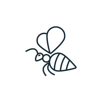 Honey bee icons  symbol vector elements for infographic web