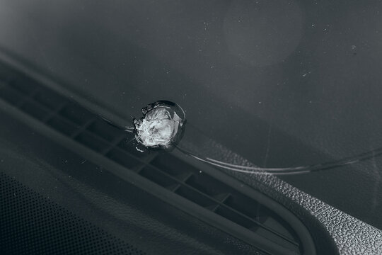 Windshield Chip, Stone Crack In Glass