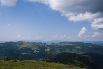 Obraz na płótnie Canvas beautiful carpathian mountains, road, hills, forest, ukrainene