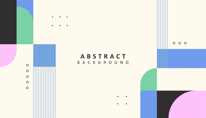 Elegant and simple abstract geometric background vector design with cute color
