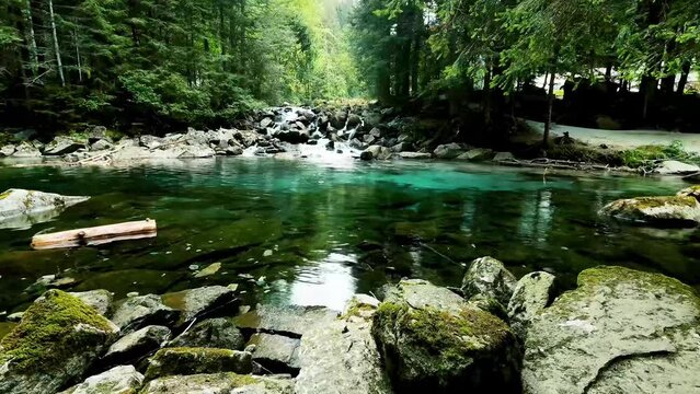 Landscape on the green Lake of Amola