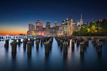 Fototapeta na wymiar NYC & Blur Hour