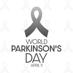 World Parkinson's Day. April 11. Vector illustration. Holiday poster.