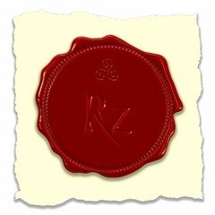 Red wax seal RZ celtic