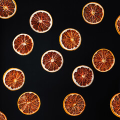Pattern made by dry orange slices