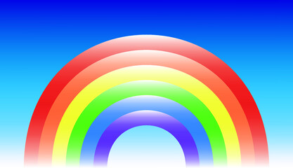 Obraz premium vector illustration of a 3d colorful rainbow