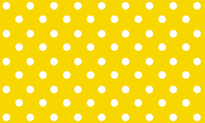 seamleass polka dots pattern with yellow vintage background