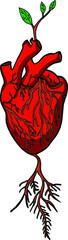 Abstract  heart art it mean everything start with the mind hand doodles