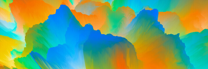 Obraz premium Colorful abstract background, fantasy mountains, texture of alien planet, abstract surface texture. 3d illustration