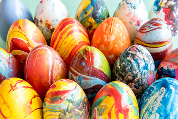 Fototapeta na wymiar Easter concept, colorful easter egg texture background.