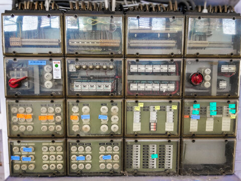 Control cabinet old Electronics Electrical box Electricity electricity meter Electricity