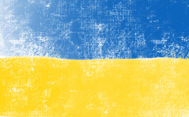 Background of two abstract stripes of blue and yellow colors symbolizing the flag of Ukraine