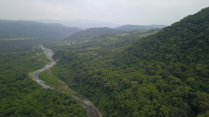 Obraz premium beautiful landscape in the mountain jungle in northwest Argentina 