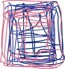 Fototapeta na wymiar Rectangle colorful scribble shape, hand drawn shape