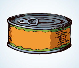 Fish Can. Vector drawing icon