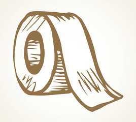 Roll of adhesive tape. Vector drawing