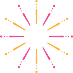 Firework colorful decoration, firecracker illustration