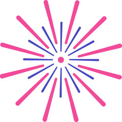 Firework colorful decoration, firecracker illustration