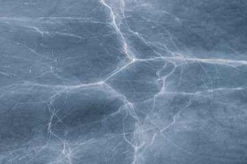 Ice formations on frozen lake